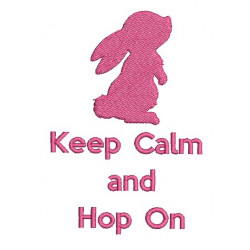 Stickdatei - Keep calm and Hop on 3